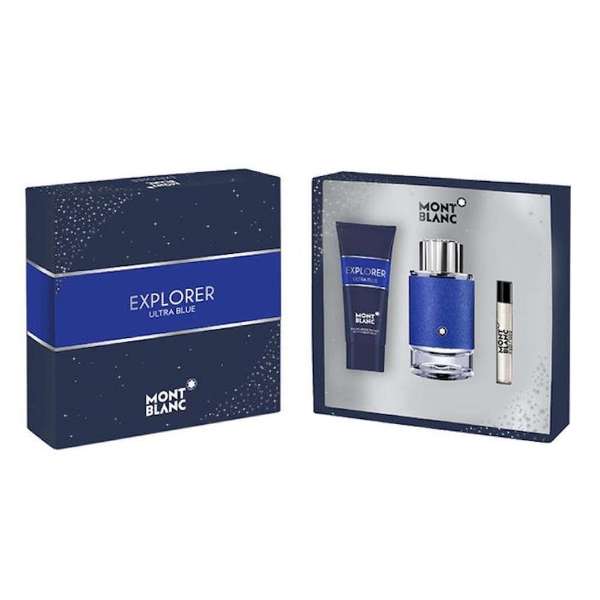 Picture of Mont Blanc Explorer Ultra Blue (M) 100ml Edp + 7.5ml Edp + 100ml SG 3pcs Set