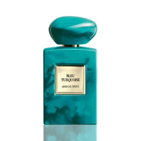 The Giorgio Armani Bleu Turquoise Eau de Parfum arrives in its standard 100mL bottle.