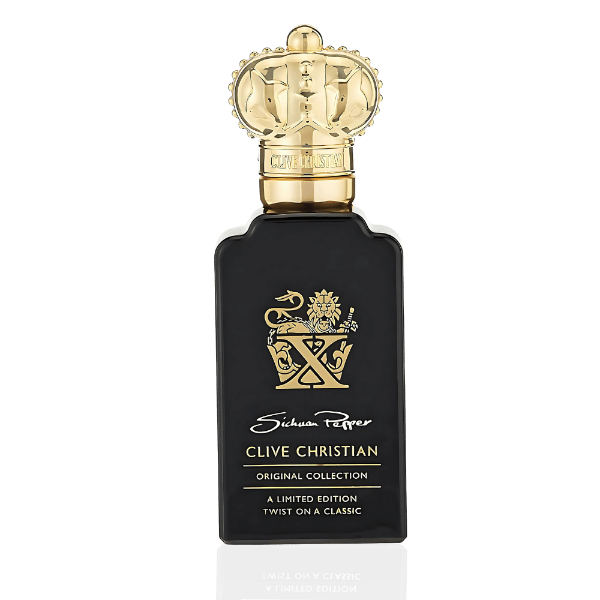 Clive Christian X – A bold chypre fragrance with Sichuan pepper and jasmine.