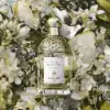 "Guerlain Aqua Allegoria Pera Granita, a delicate fragrance with pear and orange blossom."