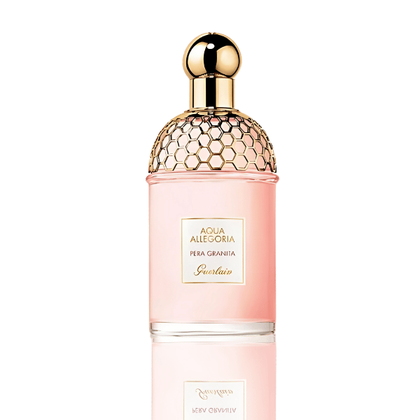 "Guerlain Aqua Allegoria Pera Granita Eau de Toilette with citrus and pear notes."