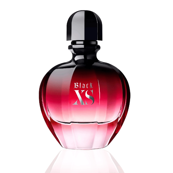 Black XS for Her – A bold floral woody musk with cranberry and cacao.