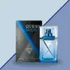 Woody fragrance Guess Night for Men with Pepper, Cedar, and Patchouli.