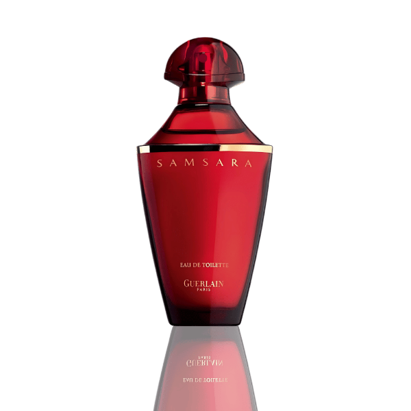 Guerlain Samsara Eau de Toilette 100mL with rich sandalwood and jasmine notes.