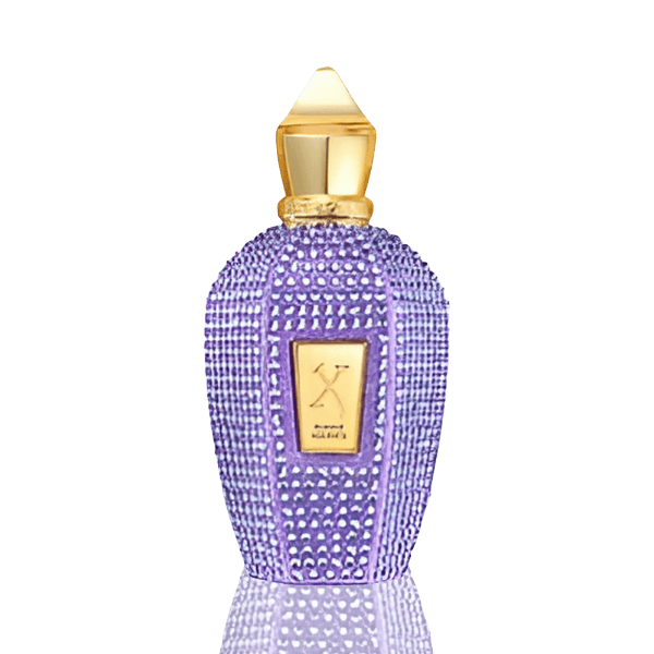 Xerjoff Purple Accento with amber, floral, and oud notes.