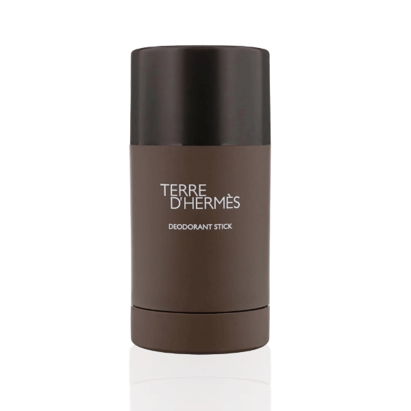 Hermès Terre d’Hermès Deodorant Stick 75ml in sleek packaging, offering a woody, mineral fragrance.​